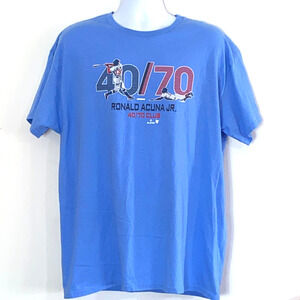 Atlanta T Shirt MLB Mens Size XL Blue Ronald Acuna Jr 40-70 Club